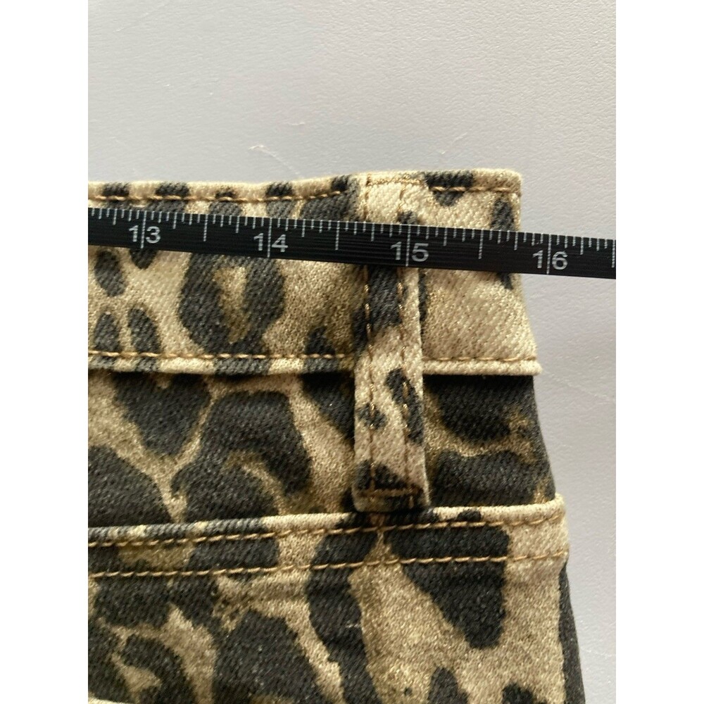Fashion Nova Women’s Junior Size 15 Long Leopard Jeans Flared NWT. New With Tags - Picture 9 of 16